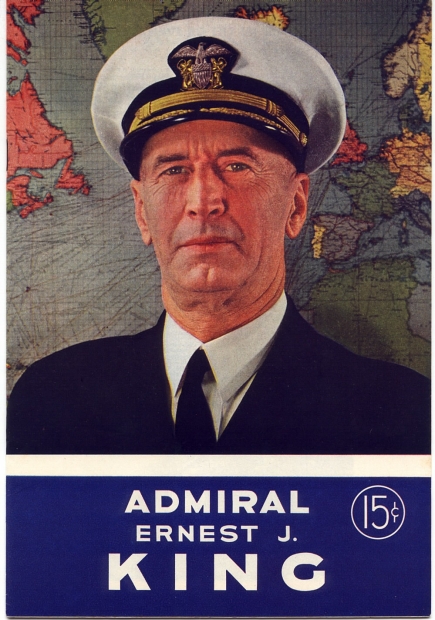 Admiral Ernest J. King Vintage Comic Magazine 1944
